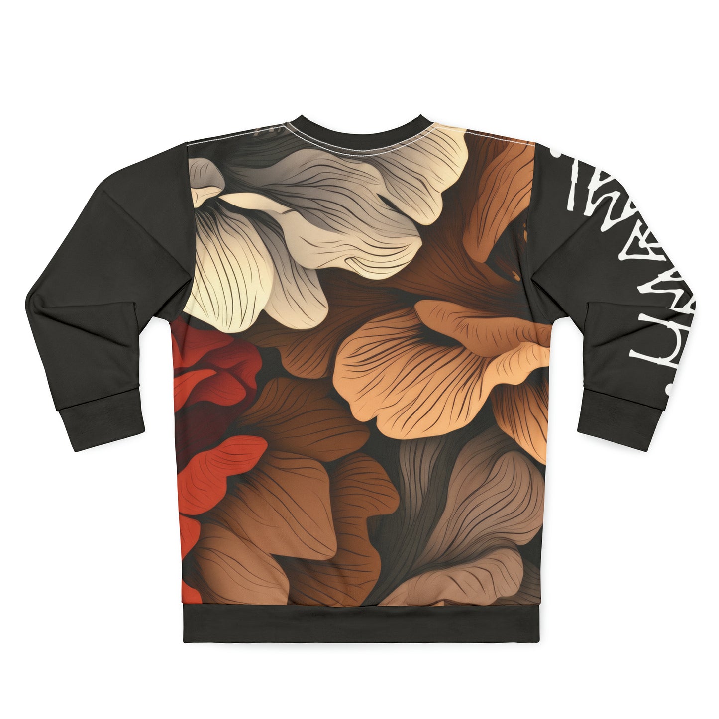 Unisex Sweatshirt Flowers Black 