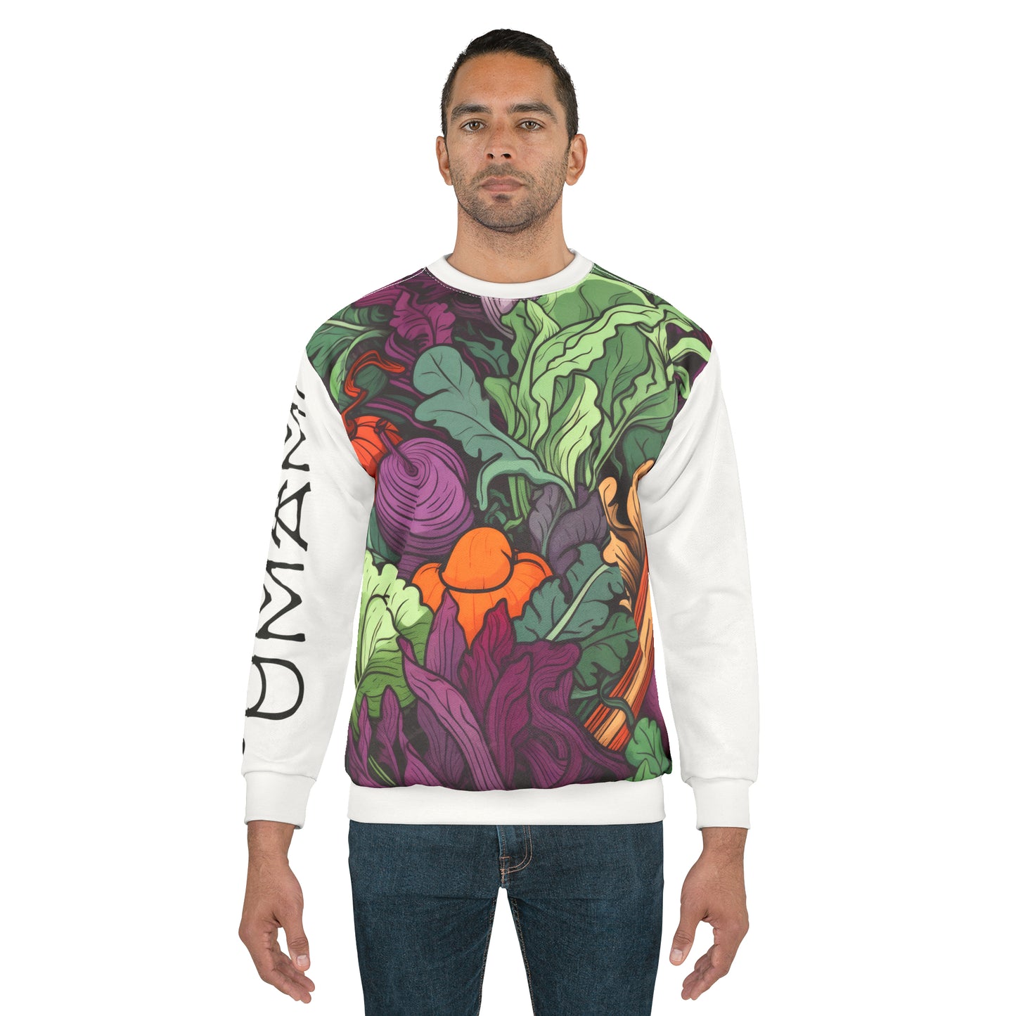 Unisex Sweatshirt Vegetables White