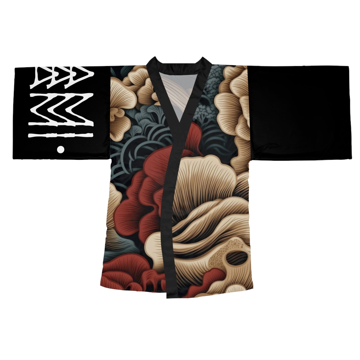 Robes de style kimono Asian style Noir