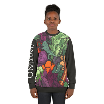 Unisex Sweatshirt Vegetables Black 