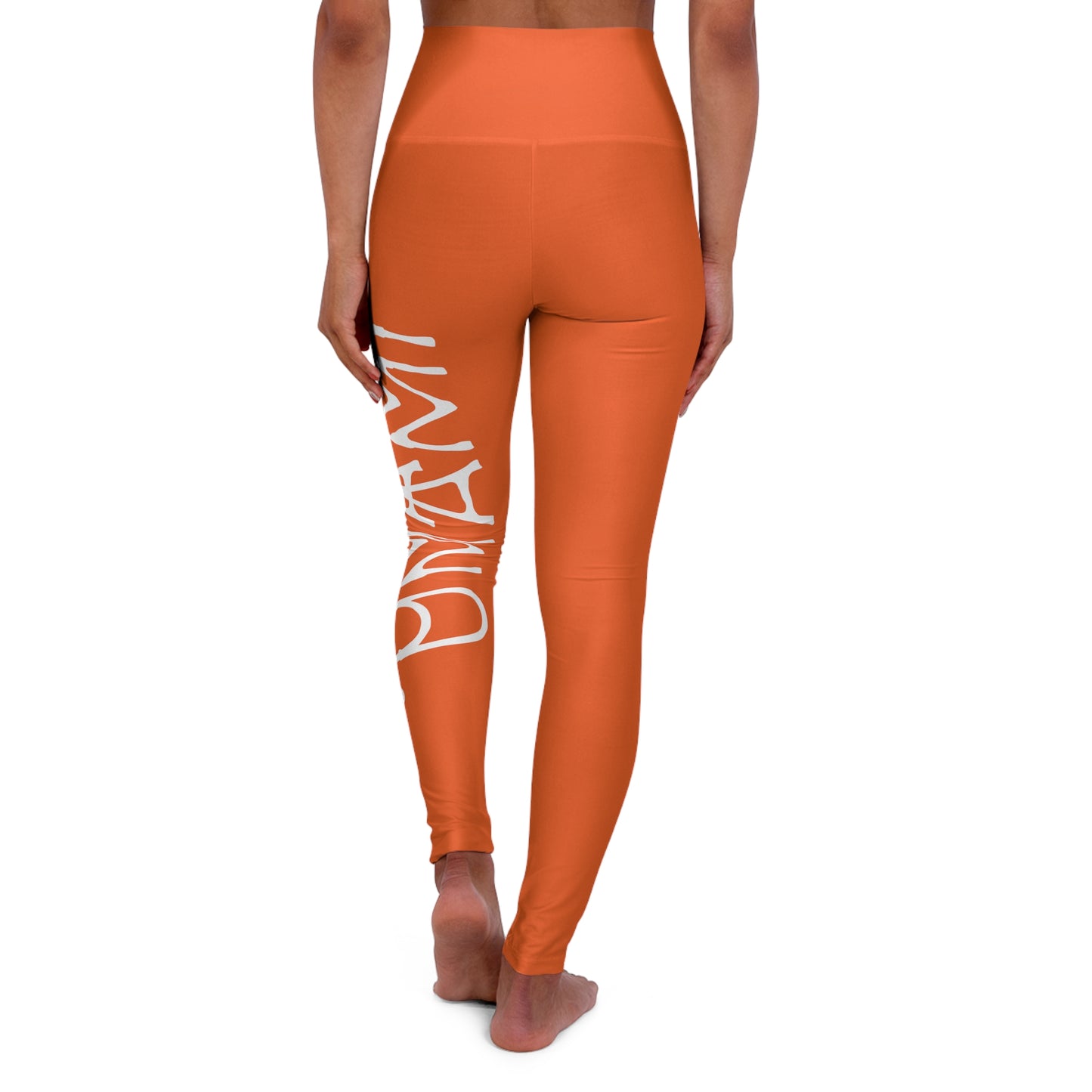 Orange Umami High Waisted Yoga Leggings 