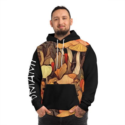 Hoodie Feuilles d'automne Noir