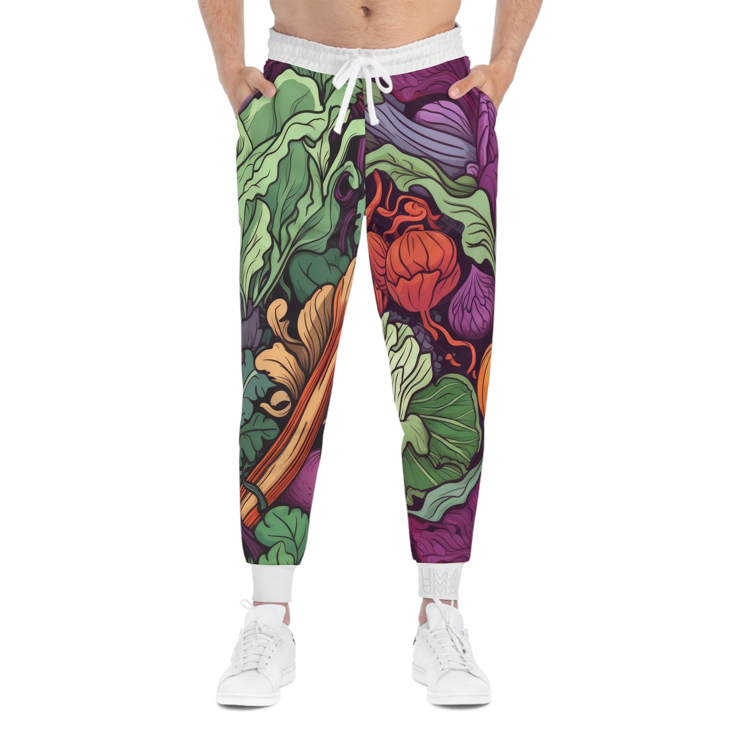 Unisex Joggers Vegetables 2 White 