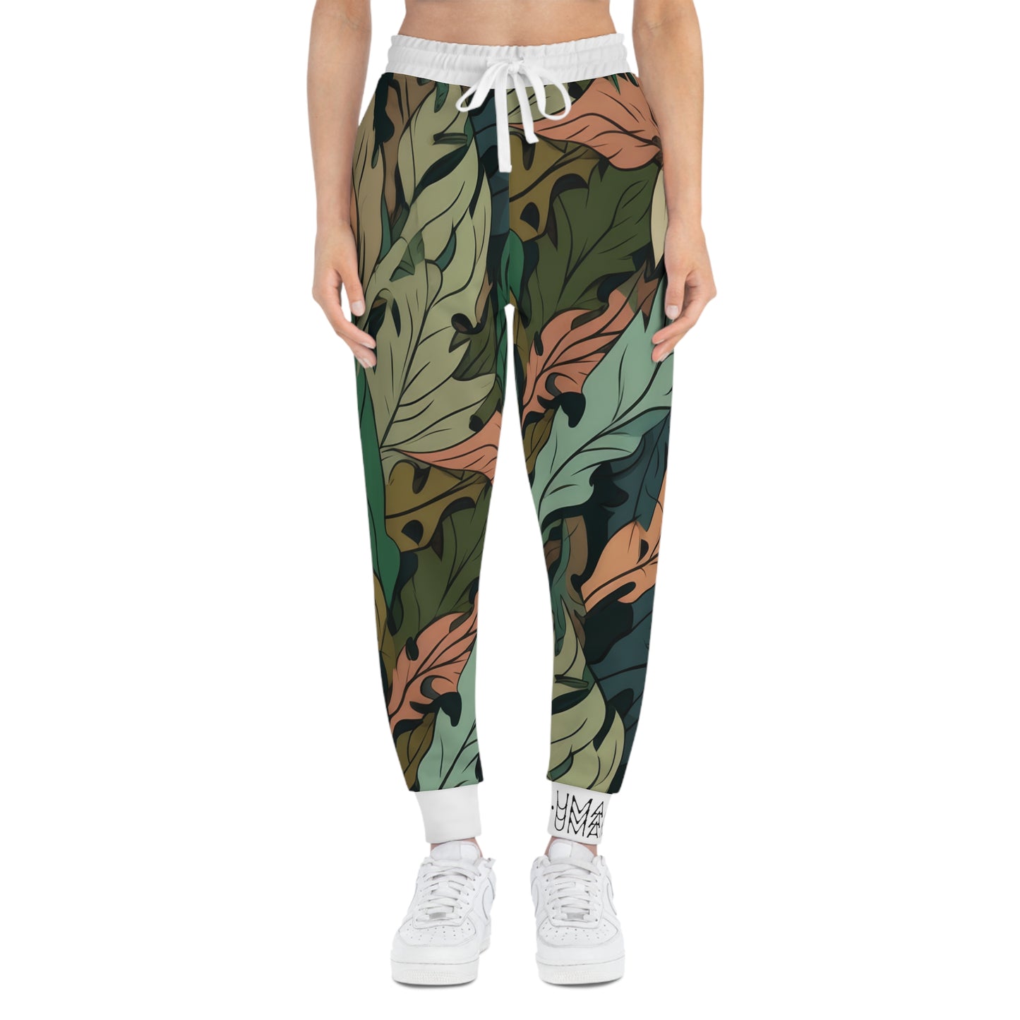 Unisex Joggers Leaves Camo White 