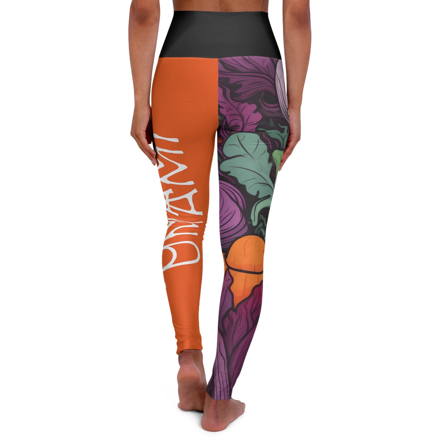 High Waisted Yoga Leggings Vegetable Orange Umami 