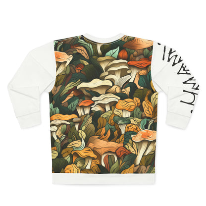 Unisex Sweatshirt Mushrooms White 