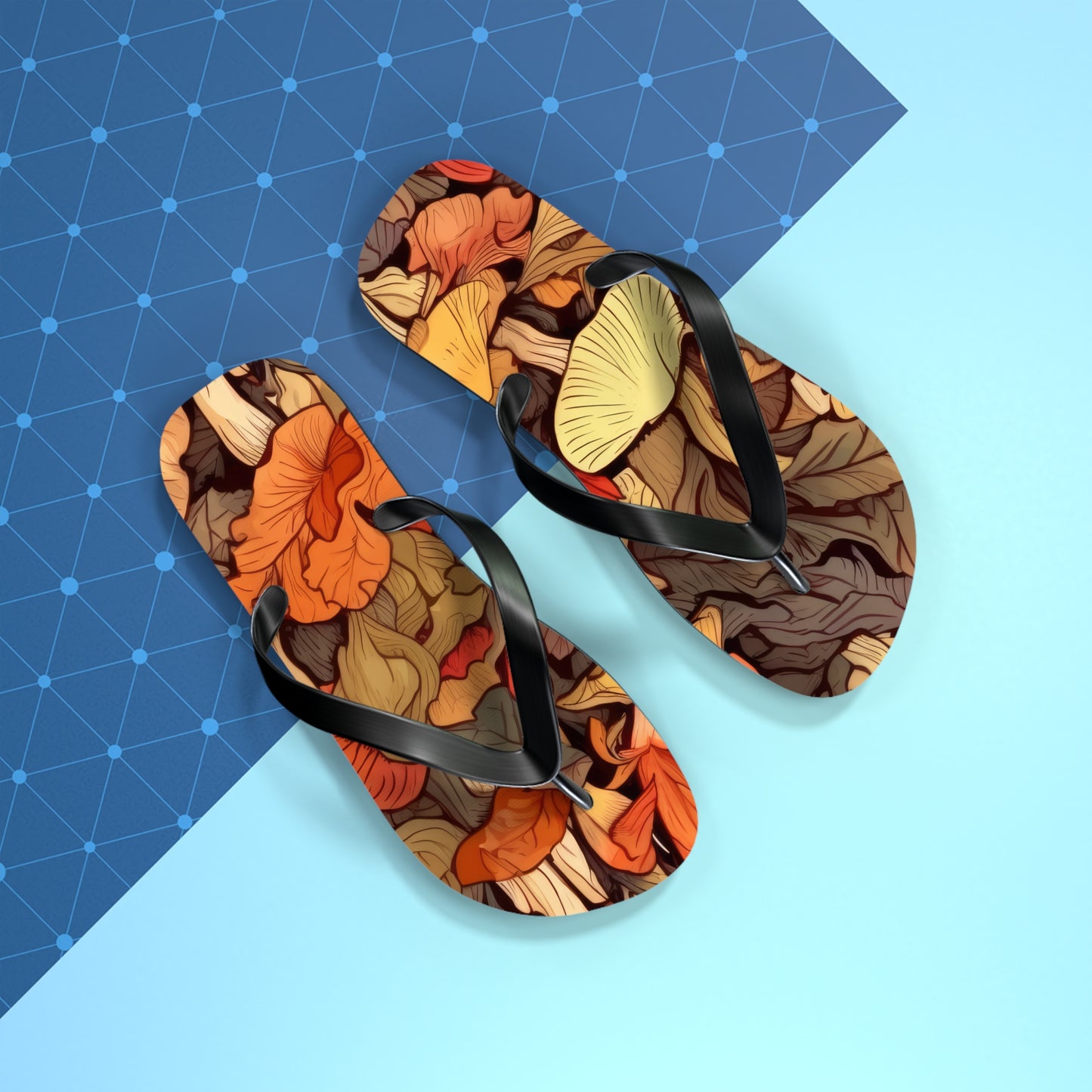 Beach sandal Autumn leaves 