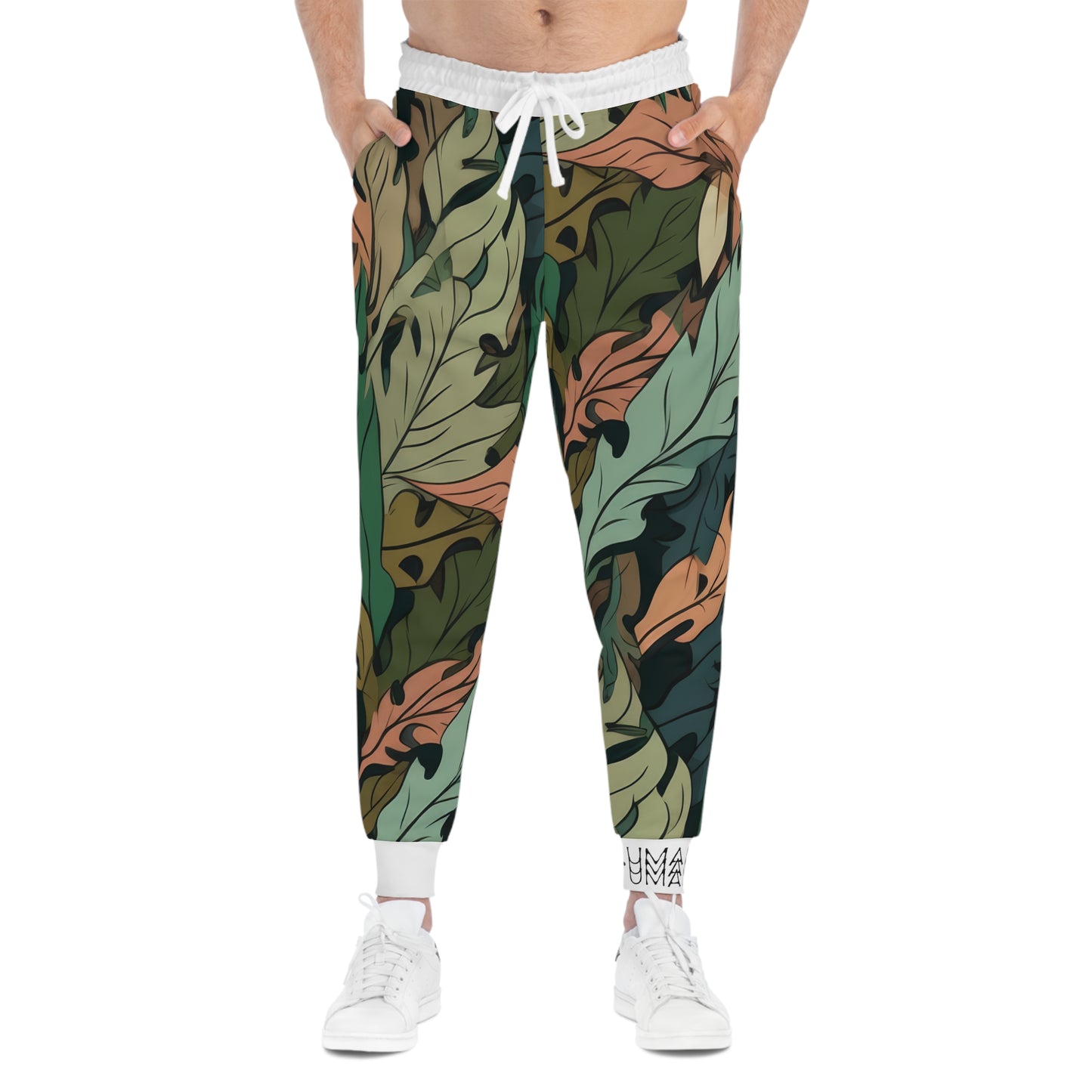 Unisex Joggers Leaves Camo White 