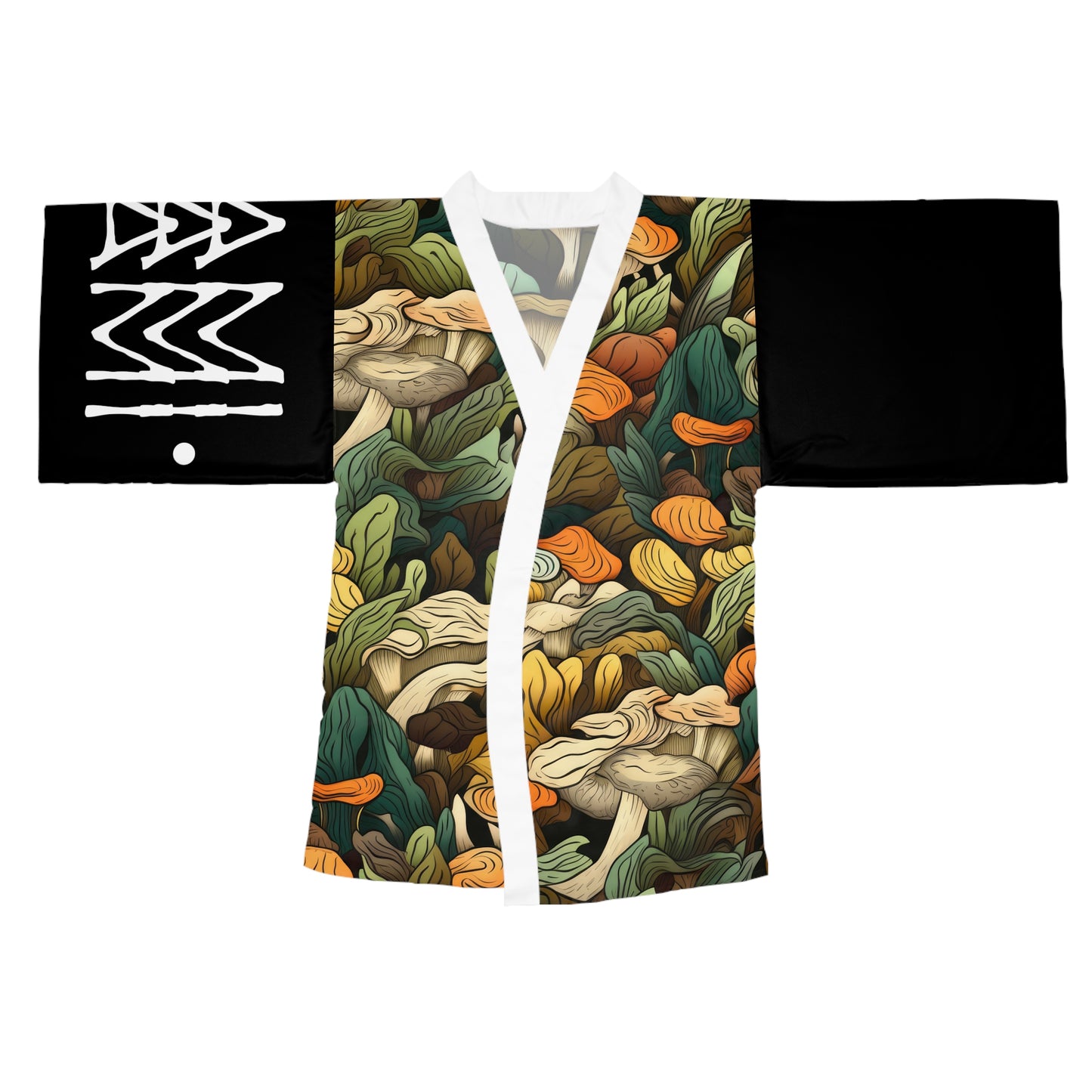 Robes de style kimono Champignons Noir