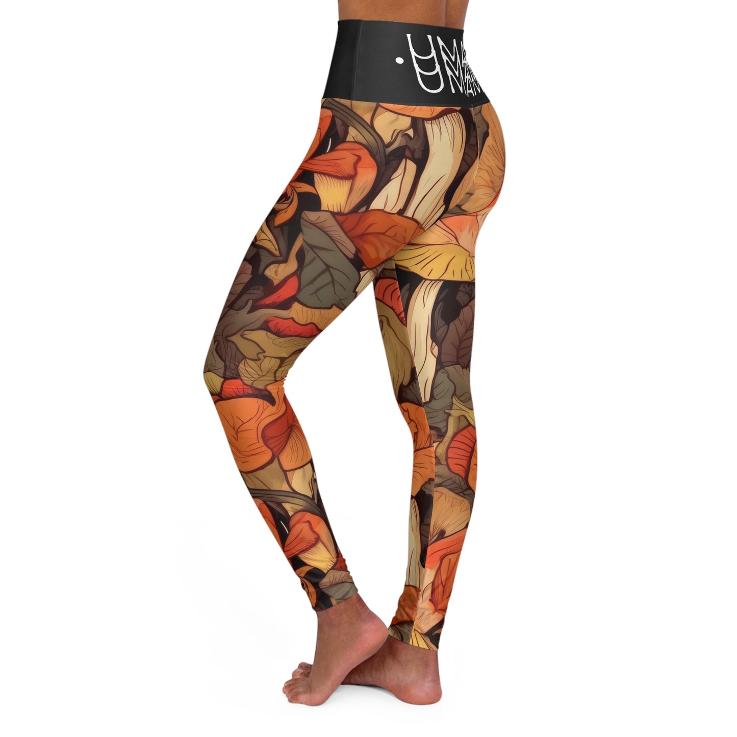 Autumn Leaves High Waisted Yoga Leggings 