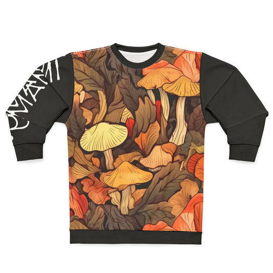 Unisex Sweatshirt Fall Leaves Black 