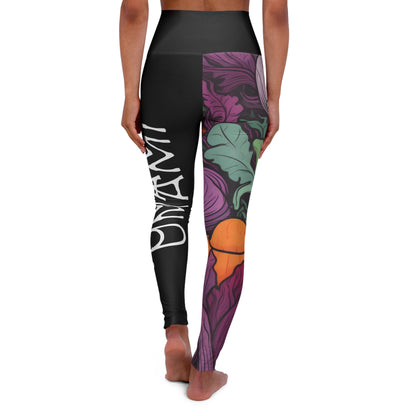 High Waisted Yoga Leggings Vegetable Umami 