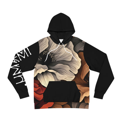 Hoodie Fleurs Champignons Noir