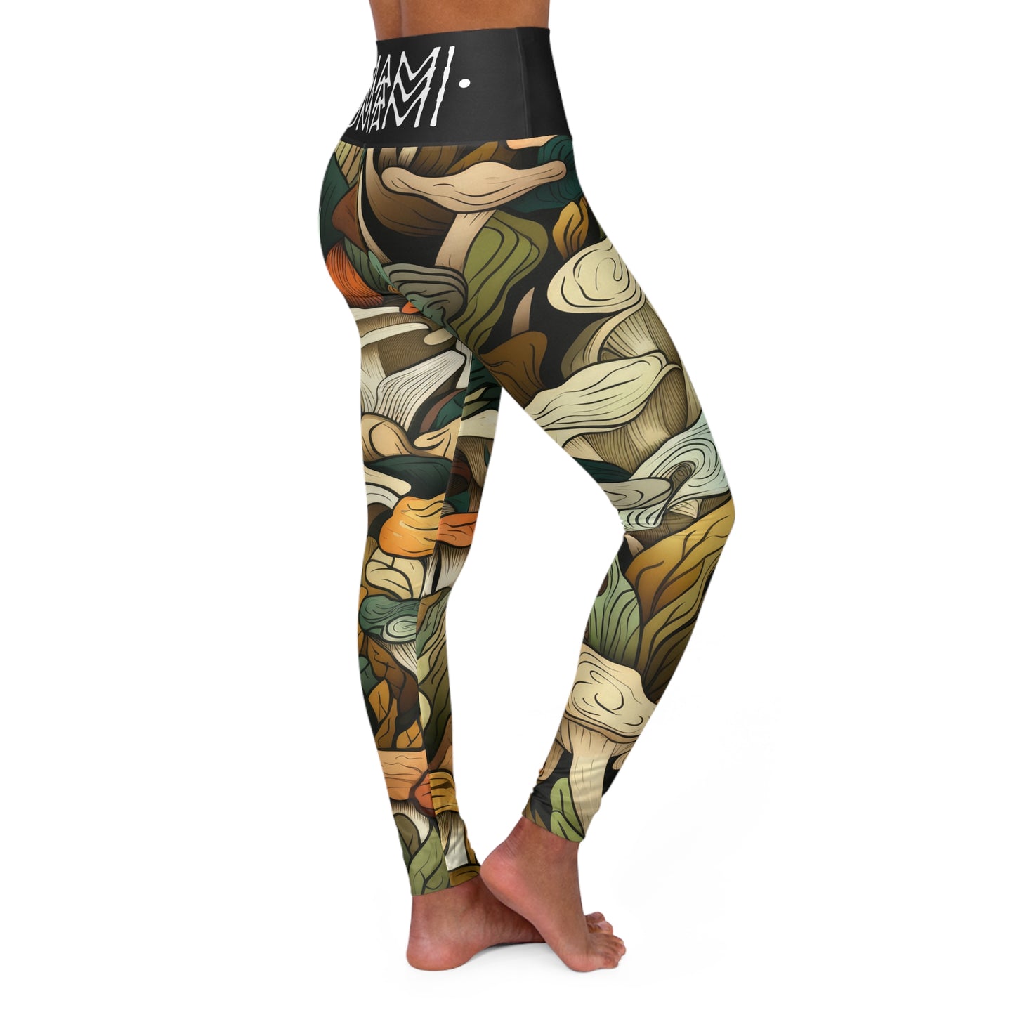 Leggings de yoga taille haute Champignons