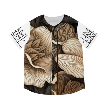 Baseball Jersey Fleurs Champignons Blanc