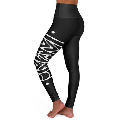 High-waisted yoga leggings Black Umami 