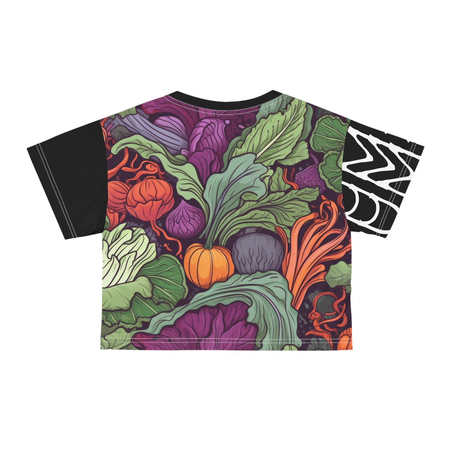 Crop Tee Légumes Noir