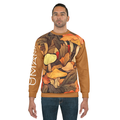 Unisex Sweatshirt Fall Leaves Light Brown 