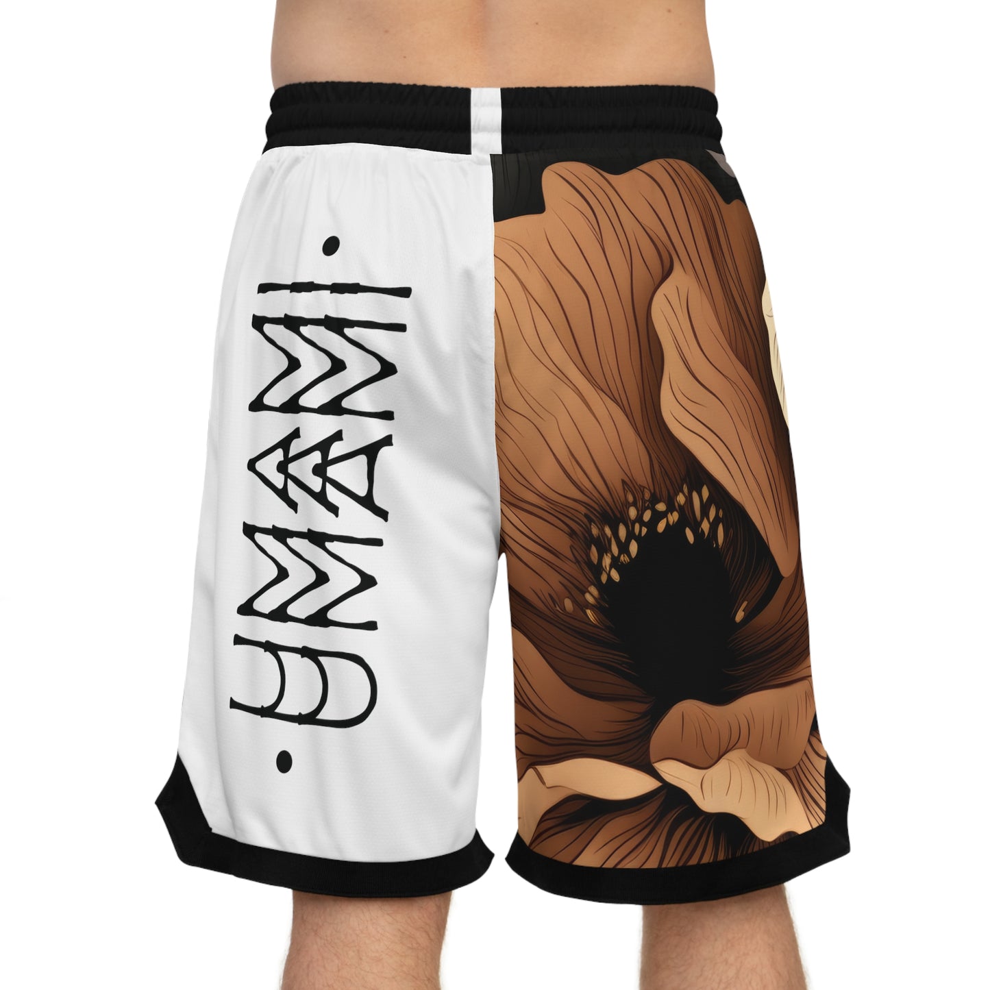 Basketball Shorts Flowers Umami White 