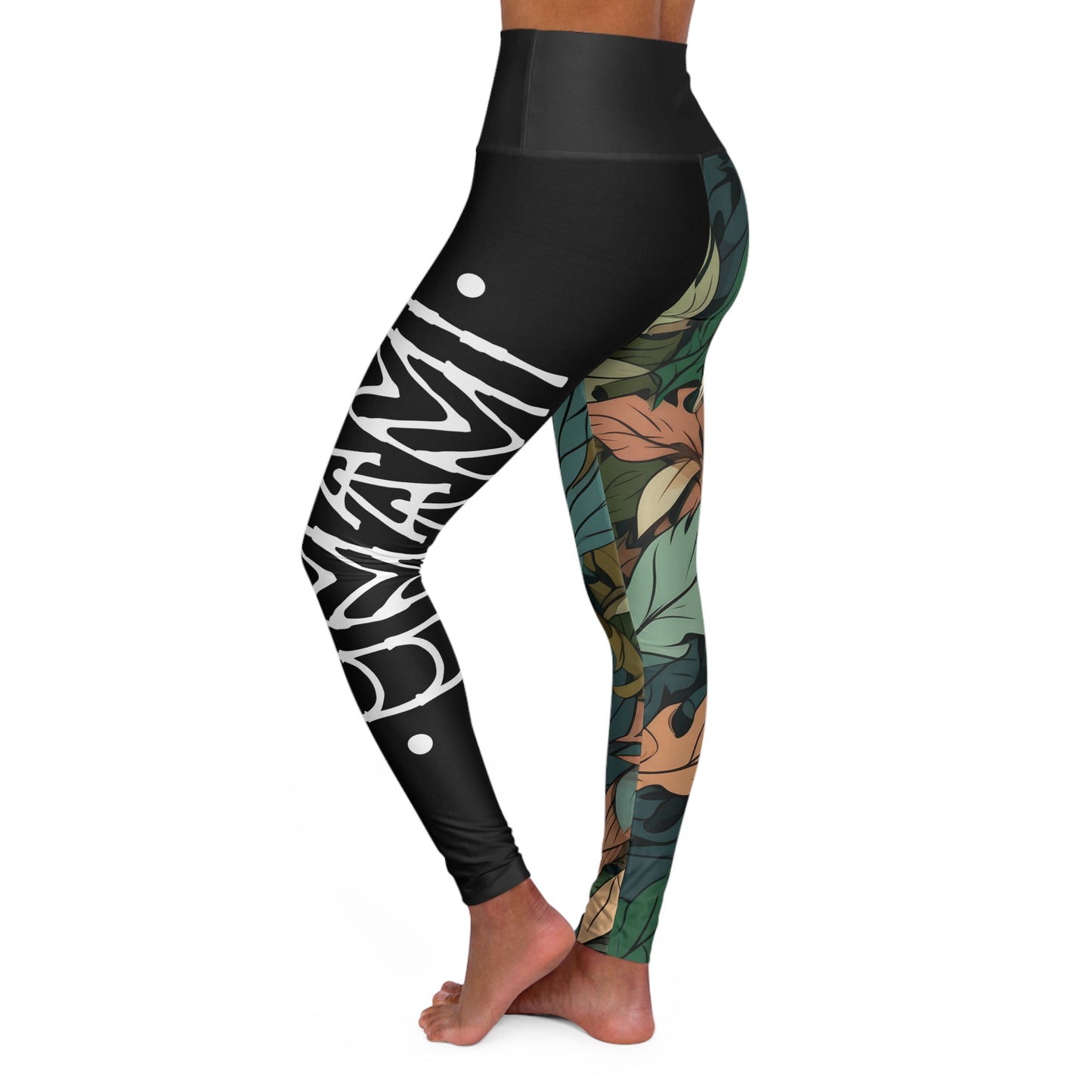 Umami Leaves High Waisted Yoga Leggings 