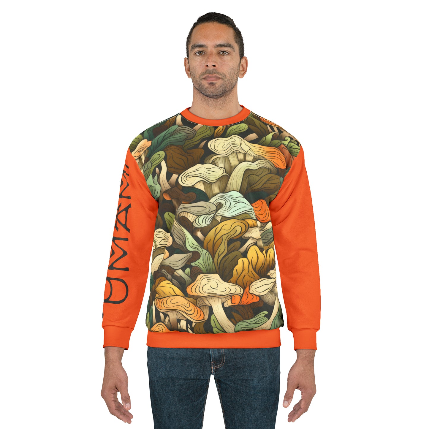 Unisex Sweatshirt Mushrooms Orange 