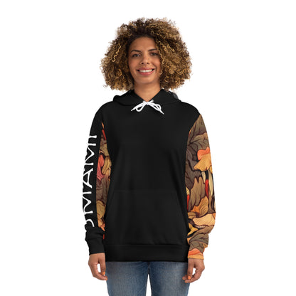 Hoodie Umami Noir Manche Feuilles d'automne