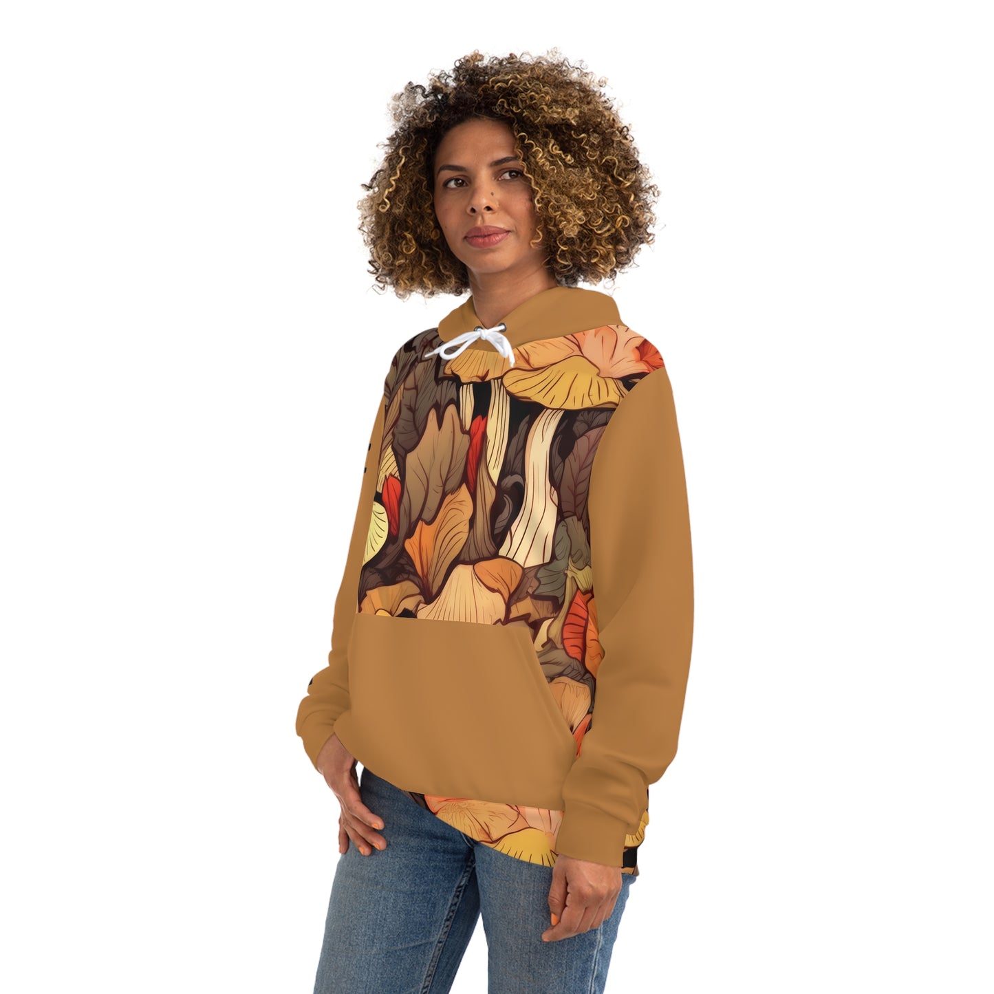 Autumn Leaves Hoodie Pale brown 