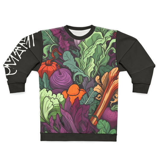 Unisex Sweatshirt Vegetables Black 