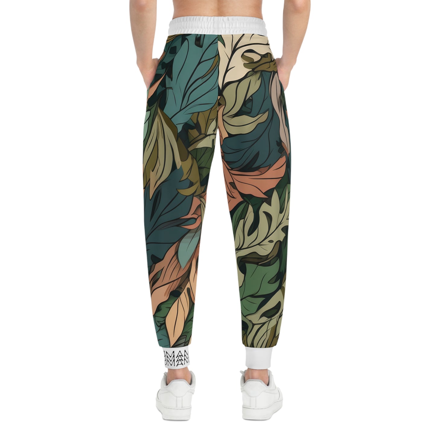 Unisex Joggers Leaves Camo White 