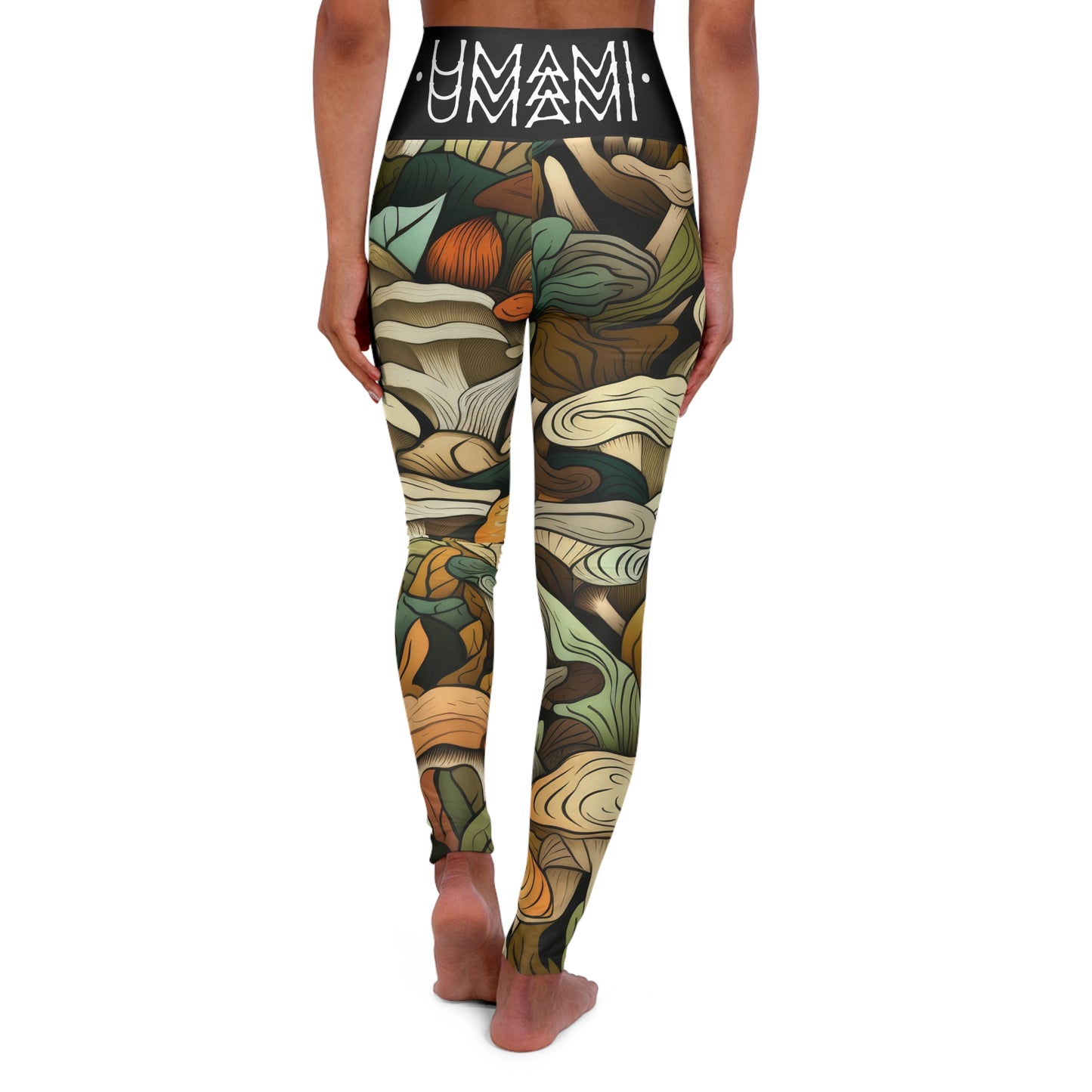 Leggings de yoga taille haute Champignons