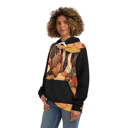 Hoodie Feuilles d'automne Noir