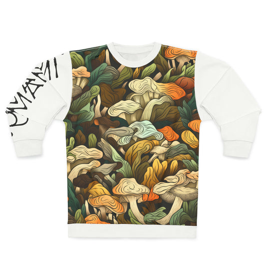Unisex Sweatshirt Mushrooms White
