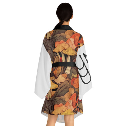 Robes de style kimono Feuilles d'automne Blanc