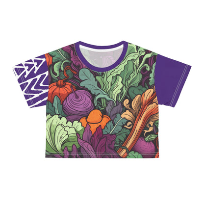 Crop Tee Légumes Mauve