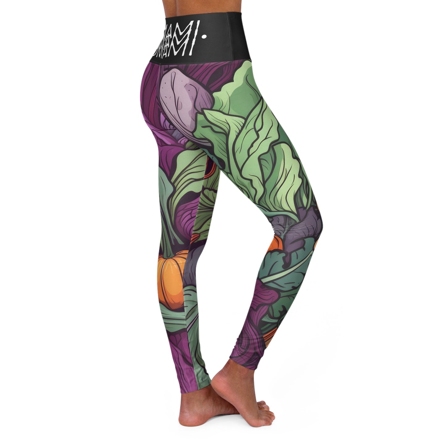 High Waisted Yoga Leggings Vegetable Umami 