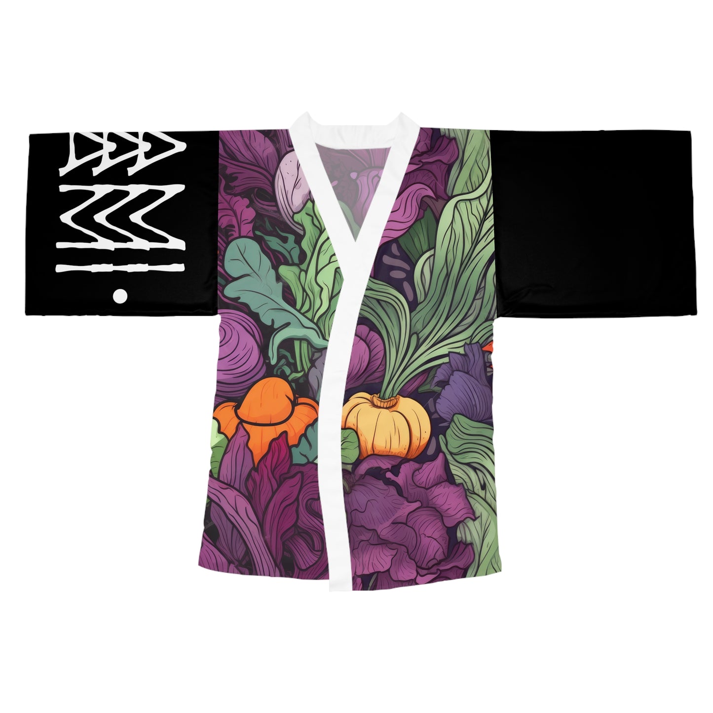 Robes de style kimono Légumes Noir