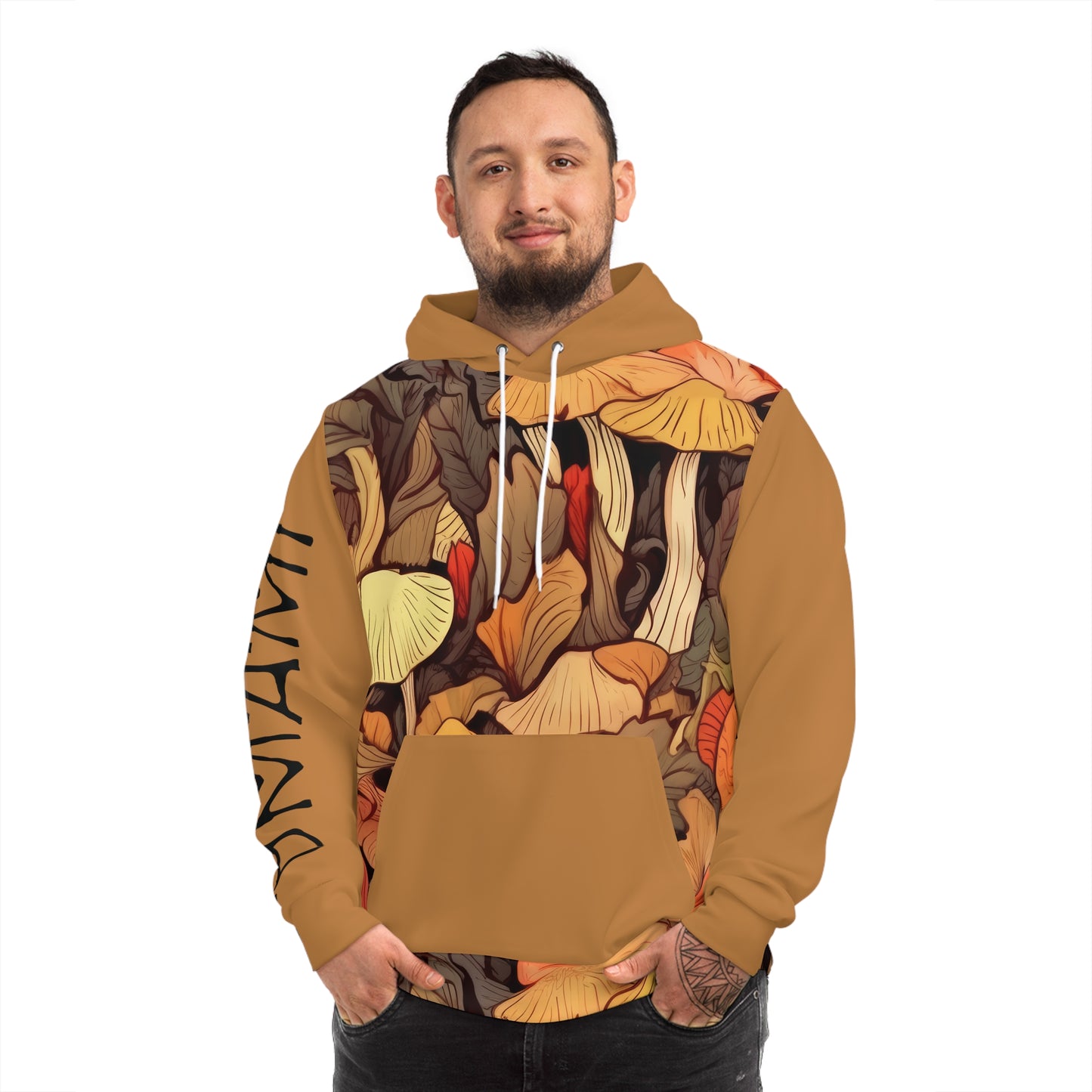 Autumn Leaves Hoodie Pale brown 