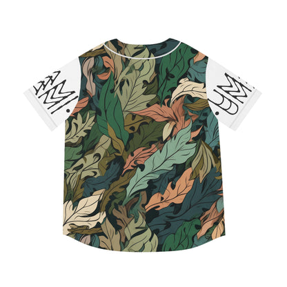 Baseball Jersey Feuilles Camo Blanc