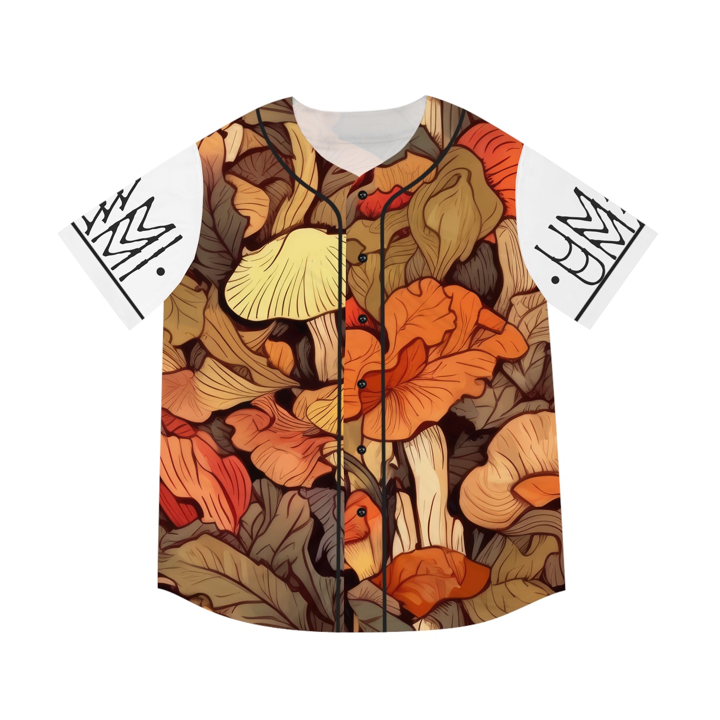 Baseball Jersey Autumn Leaves White 