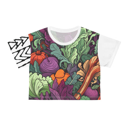 Crop Tee Légumes Blanc