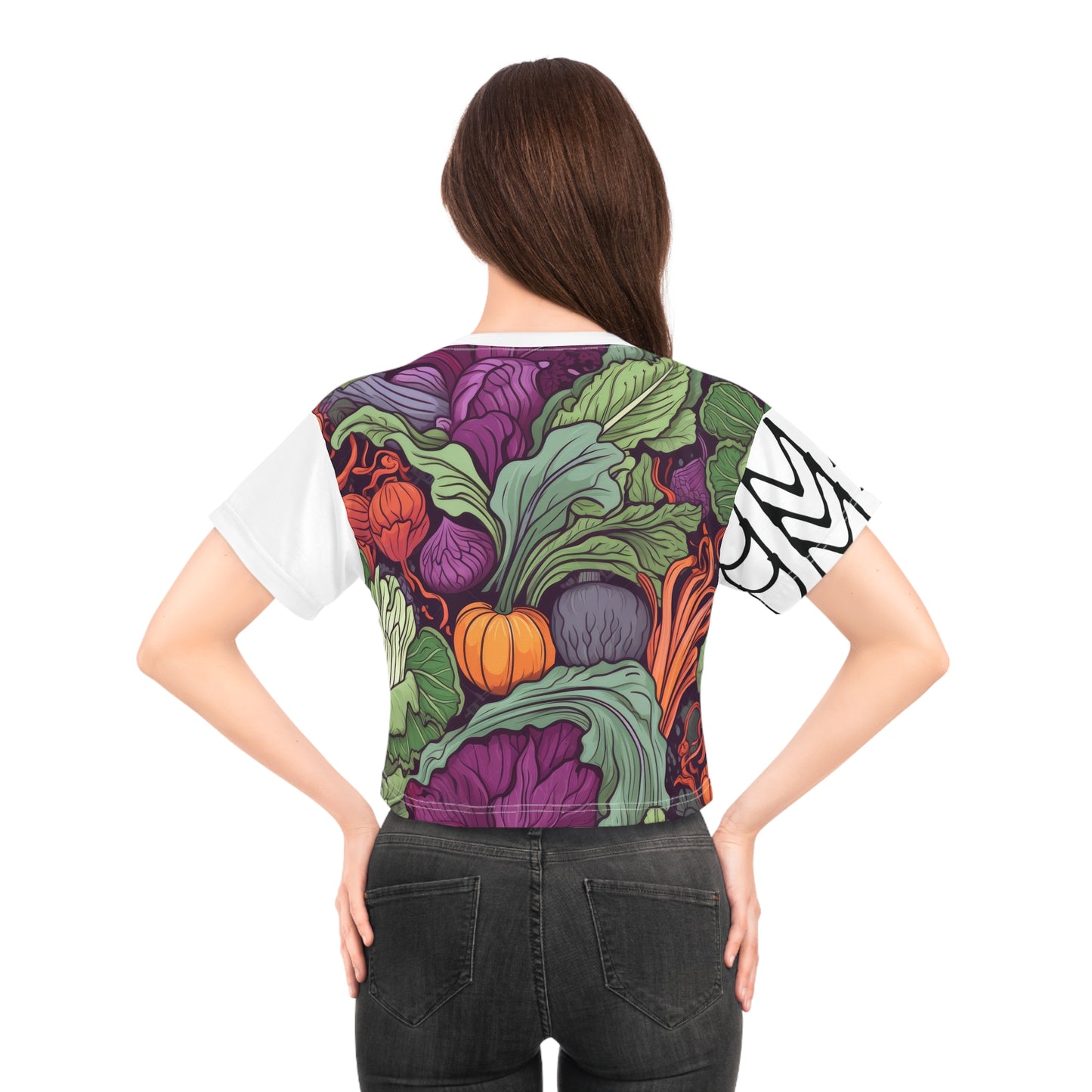 Crop Tee Vegetables White 