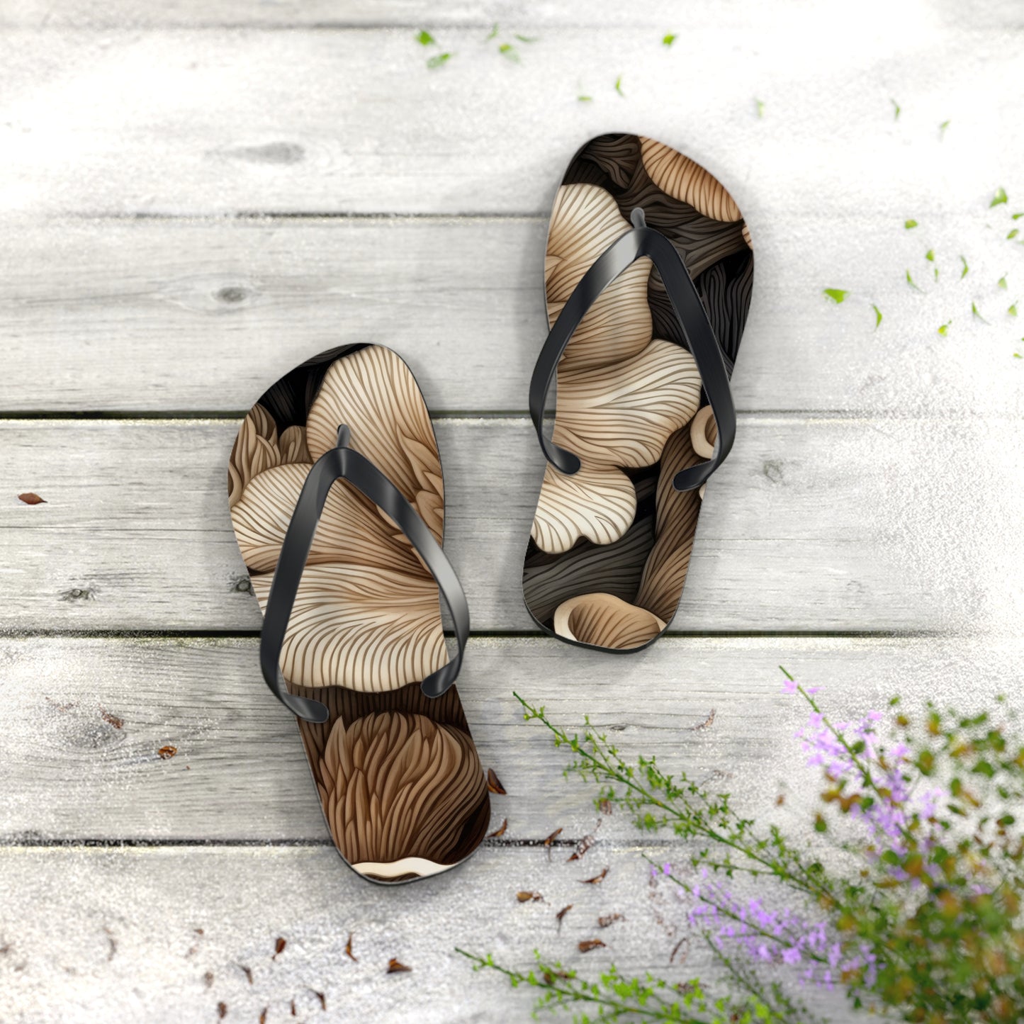 Mushroom Flowers Beach Sandal 