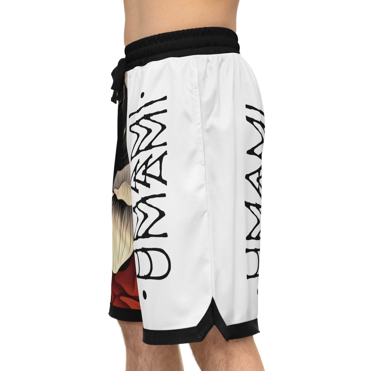 Basketball Shorts Fleurs Umami Blanc