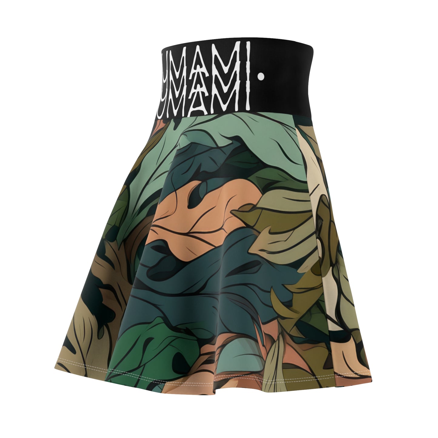 Black Camo Leaf Skirt 