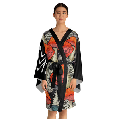Kimono style dresses Amanita Black 